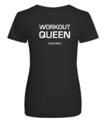 Zwart dames t-shirt met tekst: Workout Queen